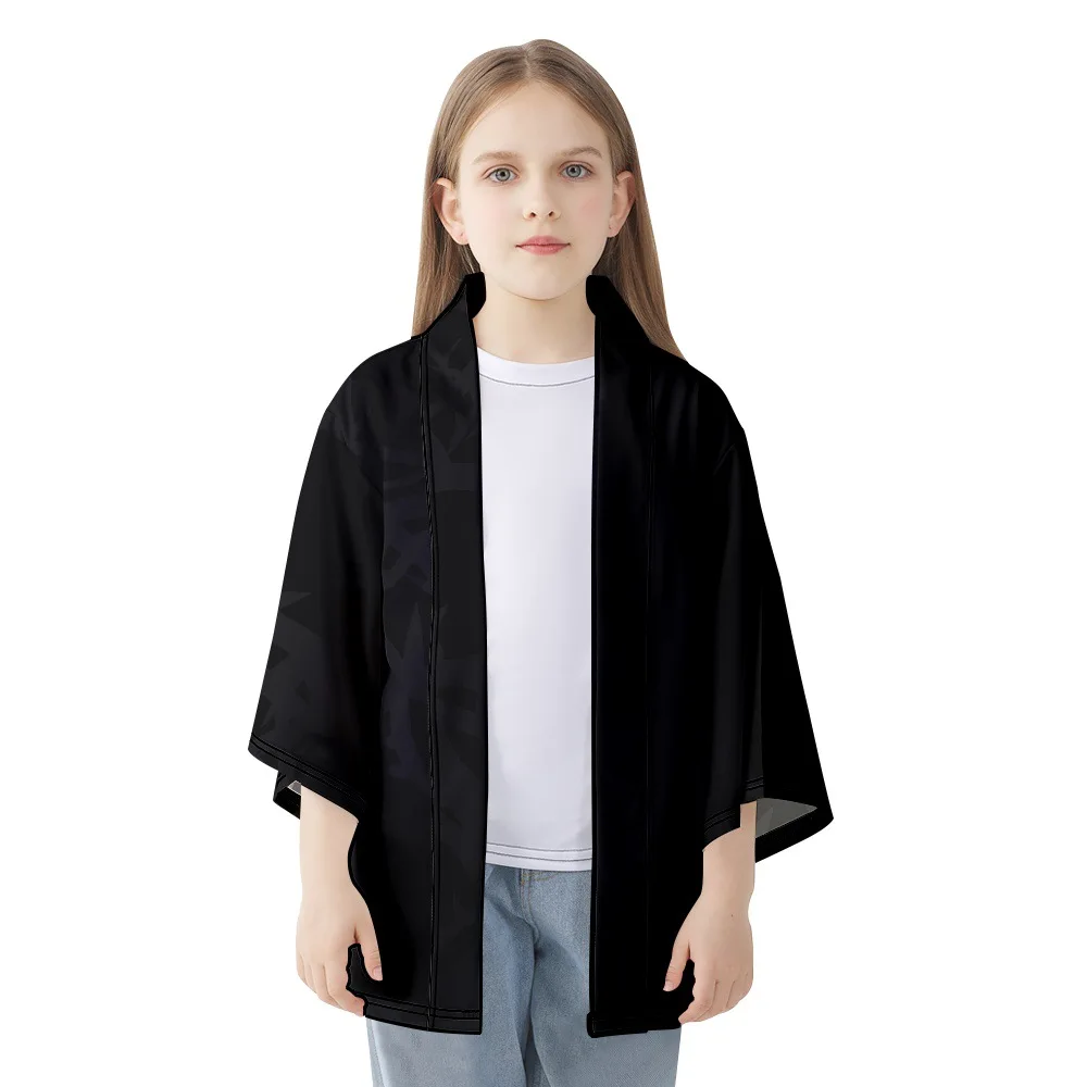 Japanese Traditional Haori Women Men Beach Yukata Clothing Streetwear Print Black Cardigan Kimono Plus Size 6XL 5XL 4XL