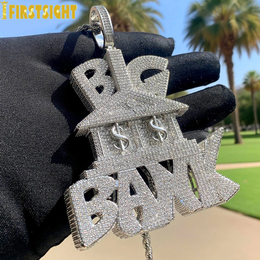 新しいアイスアウトブリンブリンヘビー分厚い CZ レタービッグ銀行