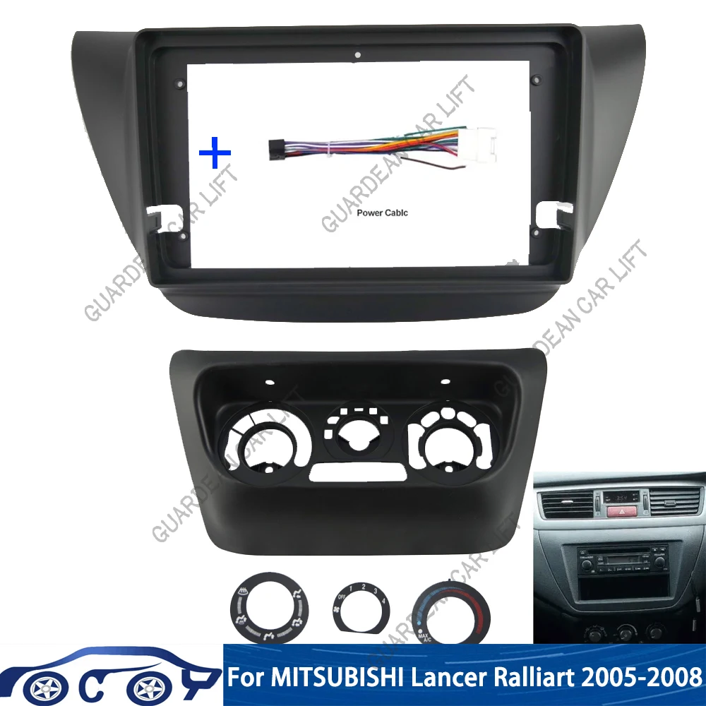 

9 дюймов для MITSUBISHI Lancer Ralliart 2005-2008 автомобильный радиоприемник рамка 2 Din головная панель DVD Mp5 Android плеер отделка