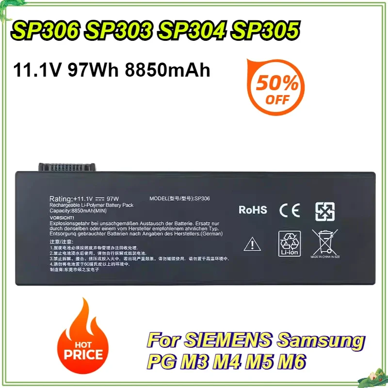SP306 SP303 SP305 SP304 Laptop Battery for SIEMENS for Samsung PG M5 M6 M3 M4 11.1V 97Wh 8850mAh High Quality  Bateria