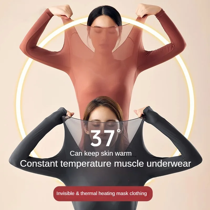 Thermal Underwear Sets Women's Thermal Underwear Set 2 Pieces Seamless blouse Long Johns Highly Elastic Autumn Winter Thermal Set For Women