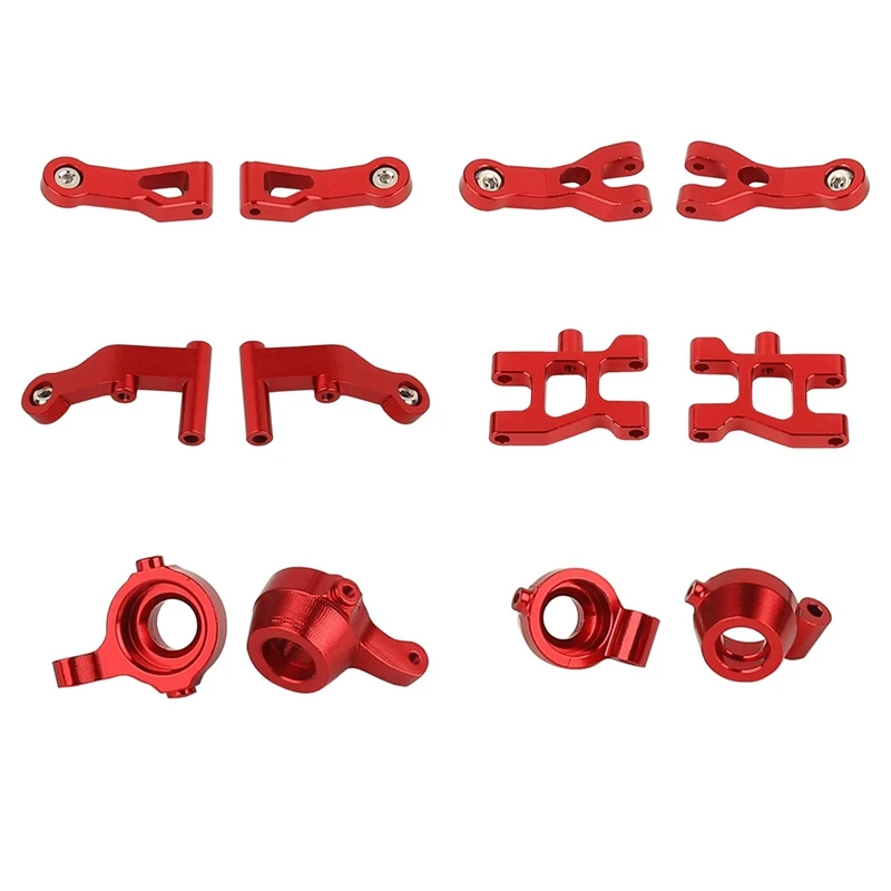 

12Pcs Metal Front And Rear Arm Steering Cup Hub Carrier Set For MN68 MN 68 1/16 RC Car Upgrade Parts Accessories Kit
