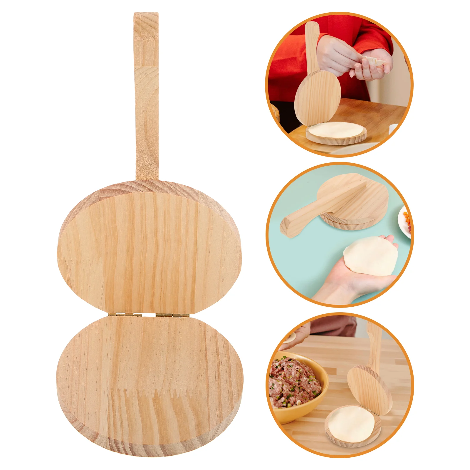 Wood Dumpling Skin Press 21 5x12 5cm Manual Presser Kitchen Tool For Ravioli Fried Dumplings Portable Small Efficient