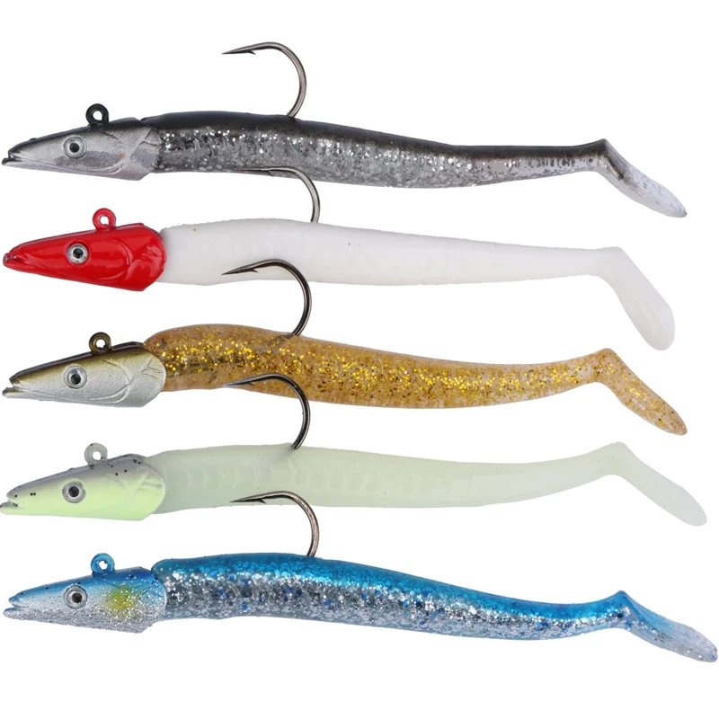 Lot de 7 leurres souples ioda taille de 8 a 12 cm