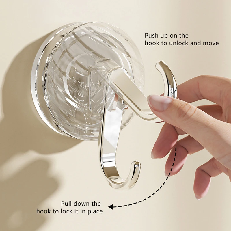 Suction Cup Hooks Clear Reusable Heavy Duty Vacuum Suction Cup Hooks Kitchen Bathroom For Towel Clothes Coat Hanging Hook