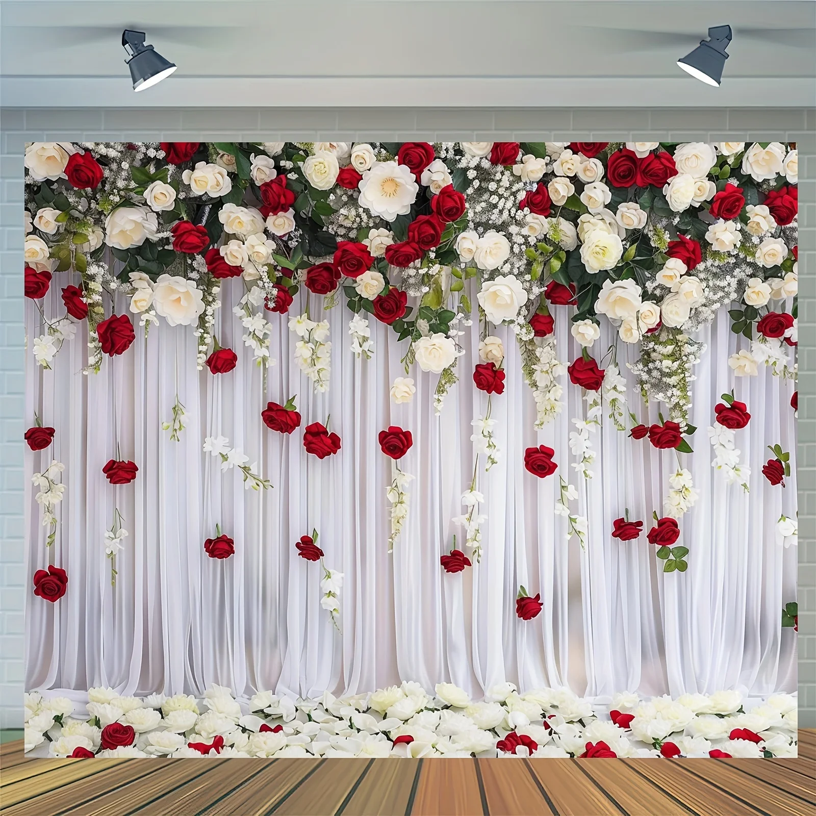 Rose Pattern Background Fabric 1