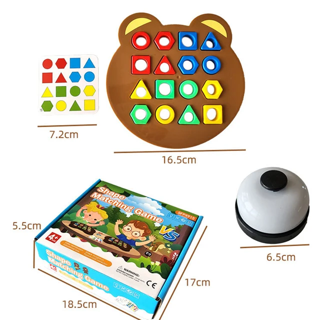 Rompecabezas a juego para niños, juegos de mesa con forma geométrica, juguetes de interacción educativa temprana, juegos de batalla - Imagen 6