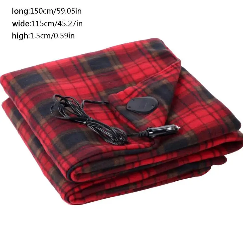 Car Electric Heated Blanket Mat 12V Auto Travel Heating Mat Carpet