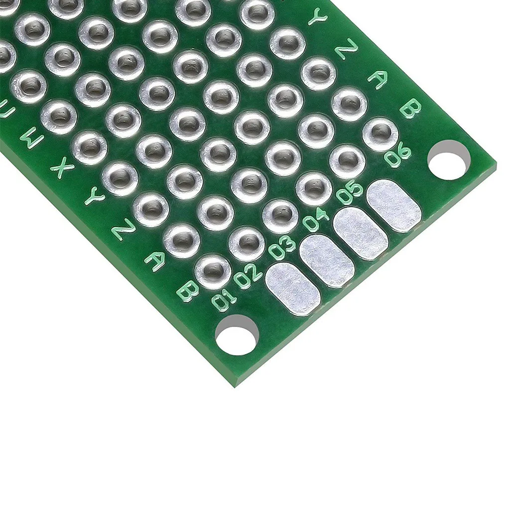 2x8cm PCB 보드 소형 프로토타입 보드 DIY 납땜 전자 프로젝트용 범용 인쇄 회로 기판 브레드보드