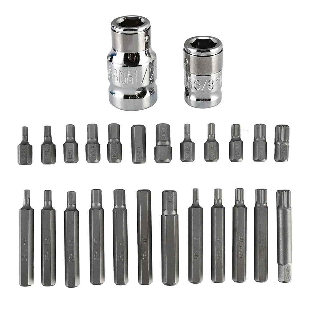 

Car Repair Hex Screwdriver Bit Snap Shut Carry Case Socket Adapters Storage Case Bolts Extractor Hex Light Brightness Torx