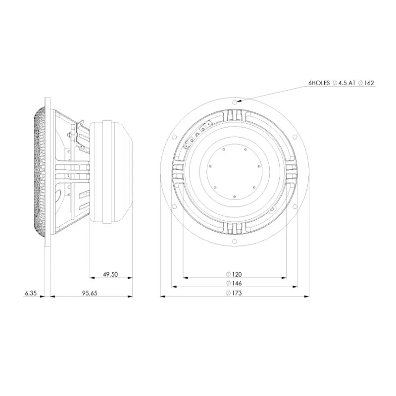 Hf-153 Accuton C173-6-096 7-inch Ceramic Diaphragm Mid-woofer HiFi Speaker (1PCS)