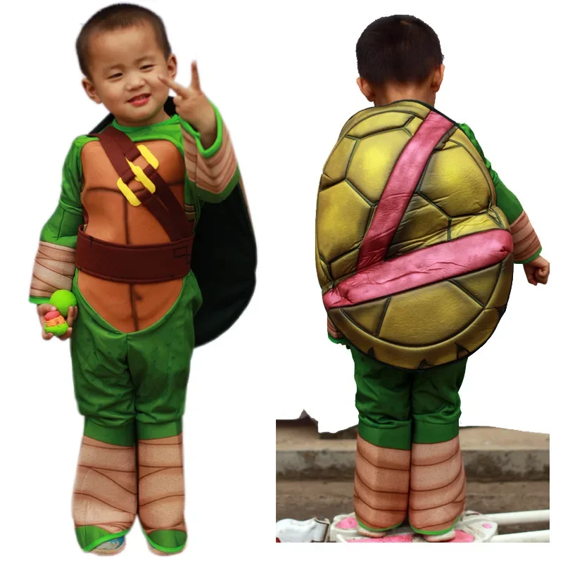 Costume de tortue Ninja pour enfants, vêtements de cosplay anime japonais,  vêtements de scène de jeu en plis, Halloween - AliExpress