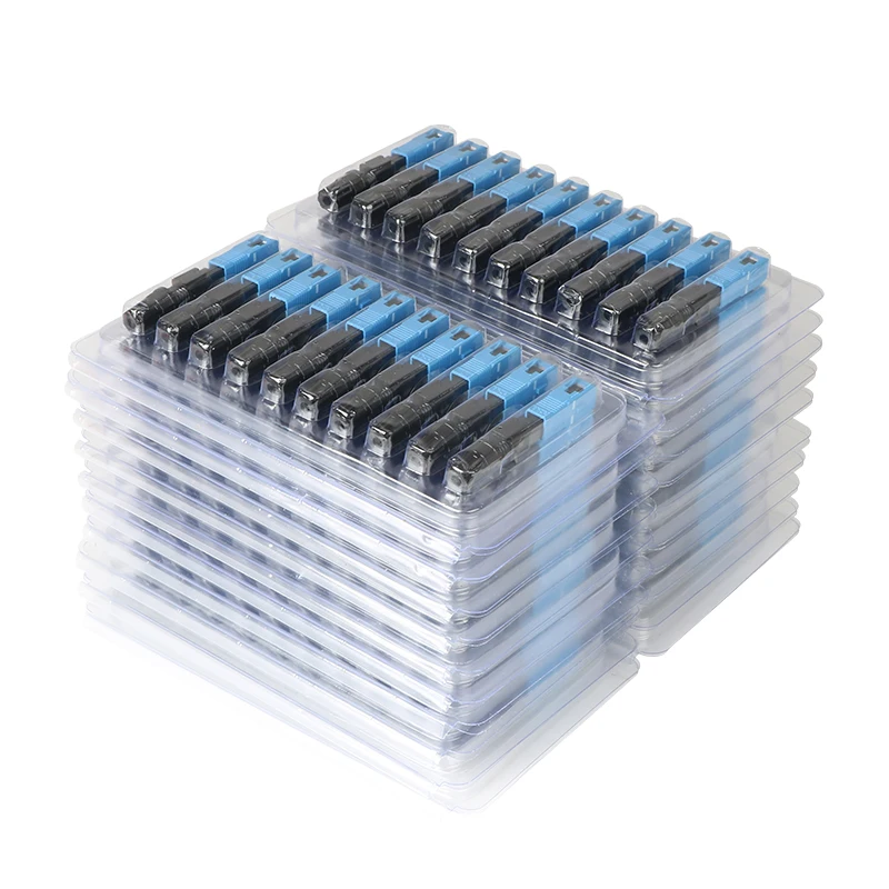 Embedded SC UPC Fiber Optic Fast Connector FTTH Tool Cold Connection Optical Adapter SM MM Fiber Optic Cold Splice Tool