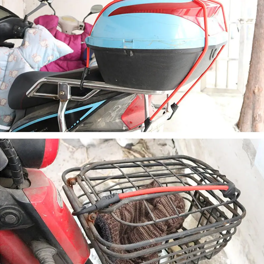 30/60/90/100cm Runk Bicycle Hook Rope Elastic Luggage Rope Motorcycle Cargo Fixing Belt Elastic Reinforcement Binding Belt