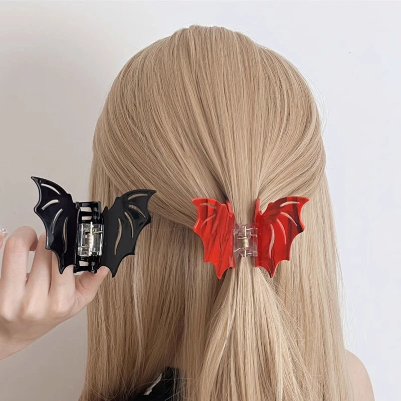 

Забавный зажим для волос Y2K в стиле панк Харадзюку летучая мышь на Хэллоуин заколка для волос для девочек модный Краб для фестиваля Аксессуары для волос женский