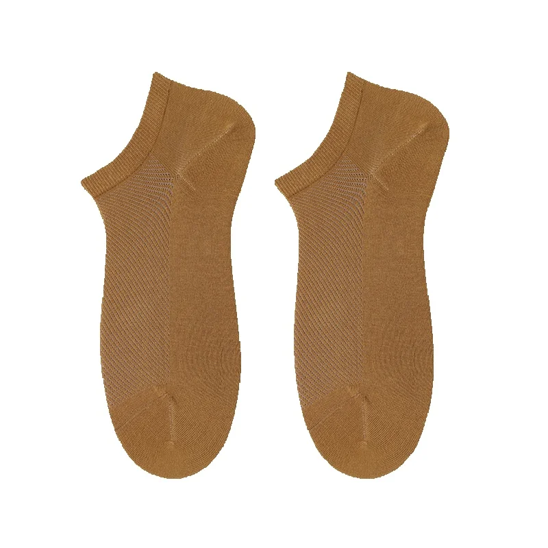 Men's Cotton Ankle Socks Breathable Antibacterial Mesh Design_voghion.com