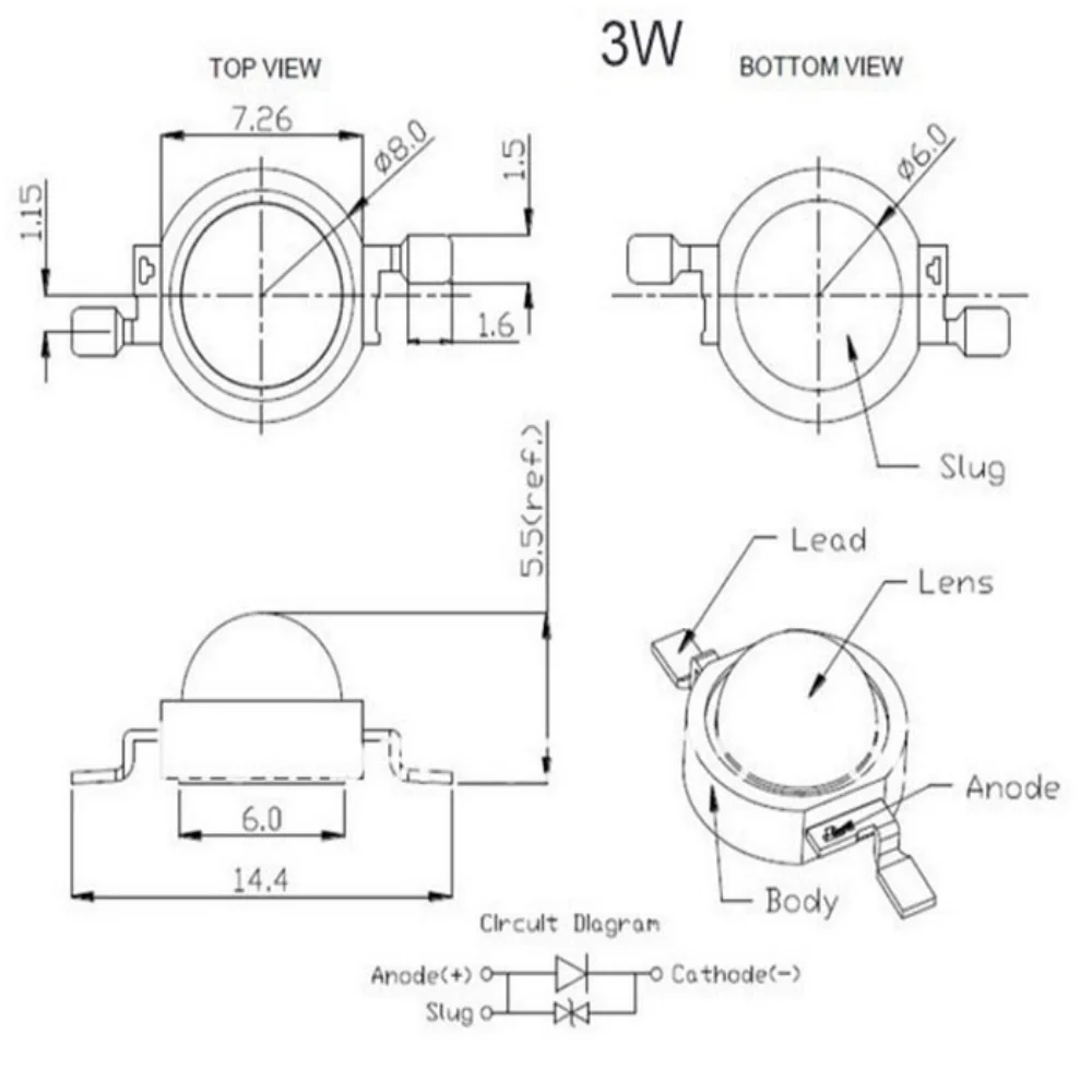 3W 5W High Power Light UV Purple LED 365nm 375nm 380nm 385nm 395nm 400nm 405nm Ultraviolet Bulbs Lamp Chips