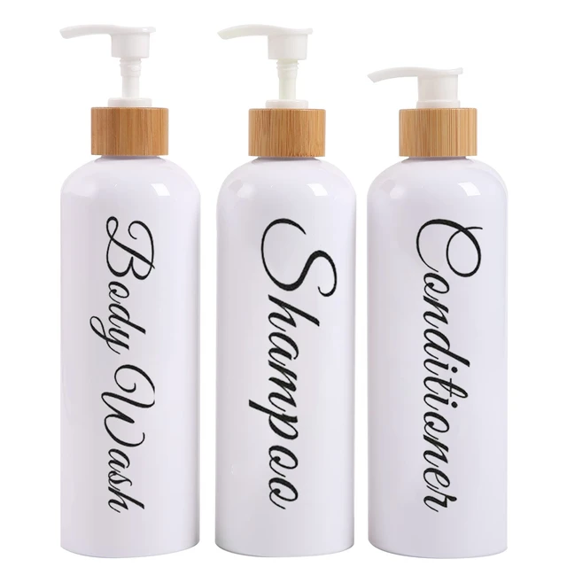 Shampoo Dispenser Bottles For Shower Bathroom Cosmetic Organizer Containers  Plastic Refillable Pump Lotion Conditioner Storage - AliExpress