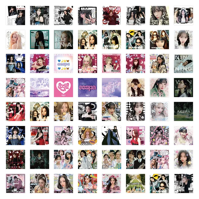 10/30/60 個 Kpop スターアイドルステッカー音楽ガールズバンド