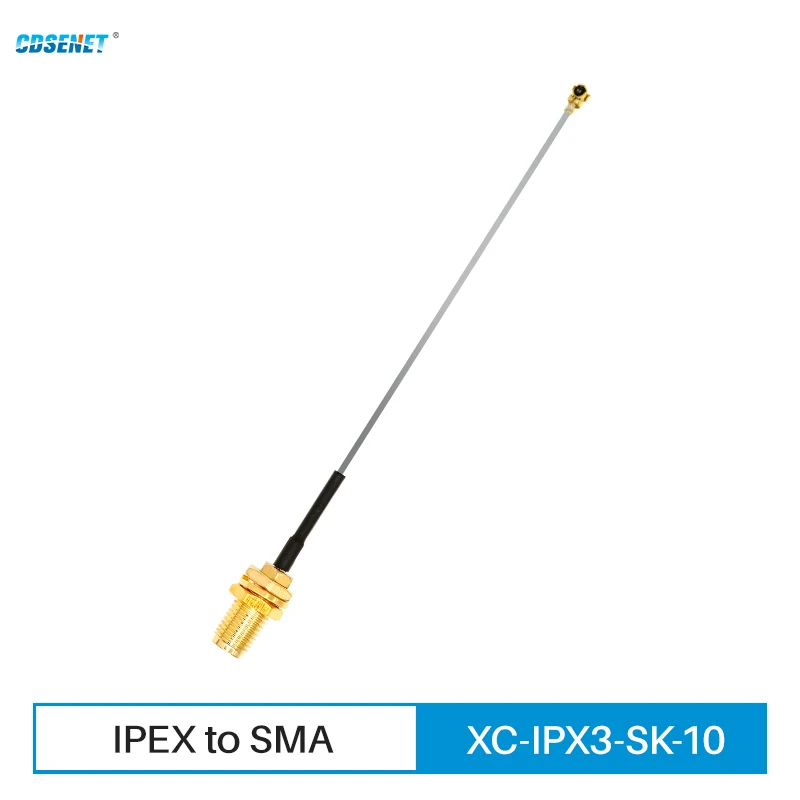 

10PCS IPEX to SMA Adapter Cable IPEX-3 Generation to SMA Male Thread Inner Hole Cable 10/15cm CDSENT XC-IPX3-SK-10/15 RG0.8 Wire