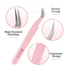 MAYOOC Eyelash Tweezers With Fiber Tips Stainless Steel High Precision Tweezer Volume Fans lash Tweezer Makeup Tools Custom Logo 2