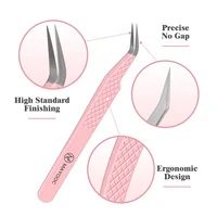 MAYOOC Eyelash Tweezers With Fiber Tips Stainless Steel High Precision Tweezer Volume Fans lash Tweezer Makeup Tools Custom Logo 2
