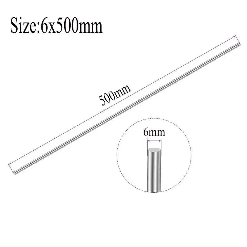 304 Stainless Steel Rod 1~5Pcs 1mm~14mm Diameter 250/330/500mm Solids Round Shaft Rod Bars for DIY Craft Model Car