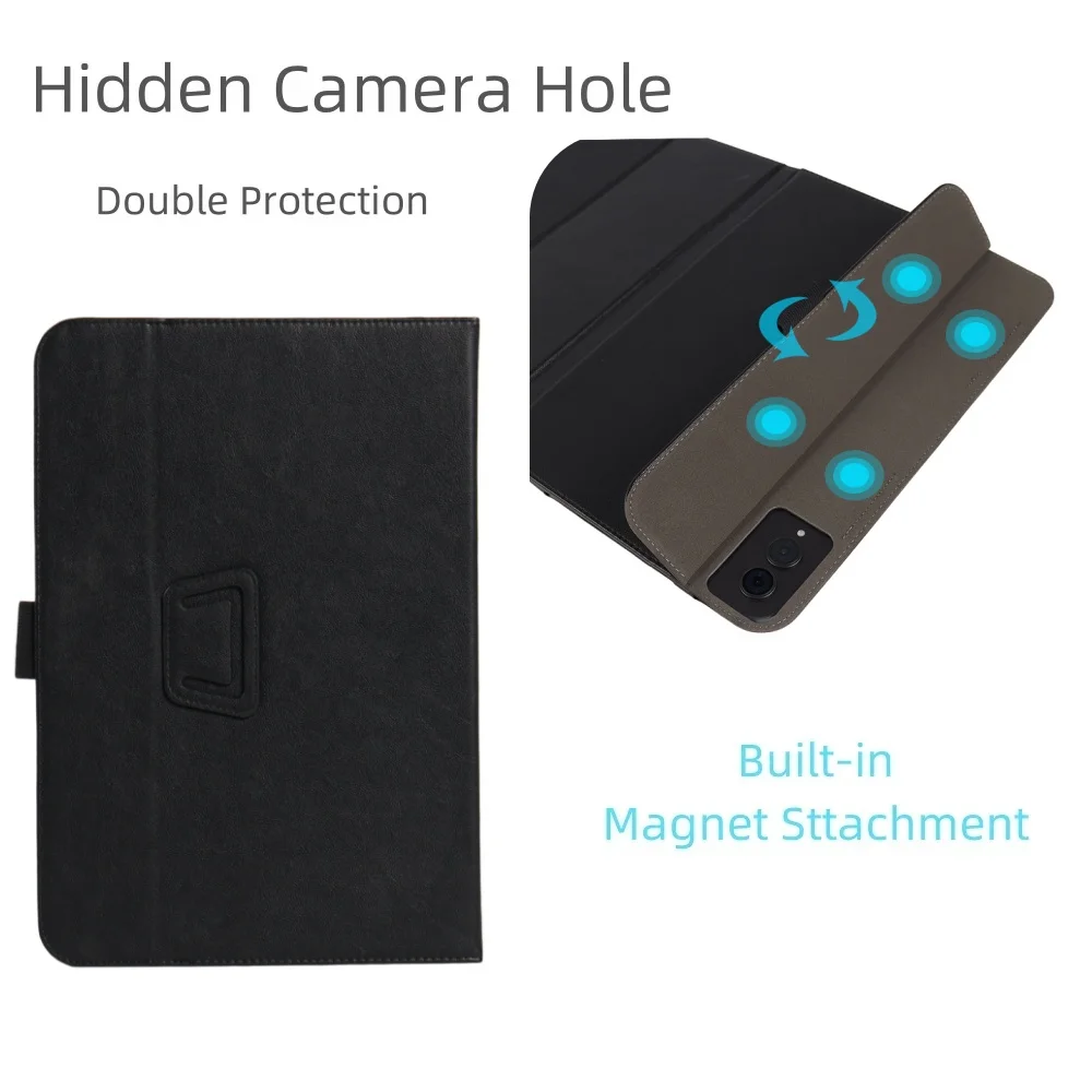 Premium Leather Folio Stand for 13.4 Tablets - Full Body Protective Shell