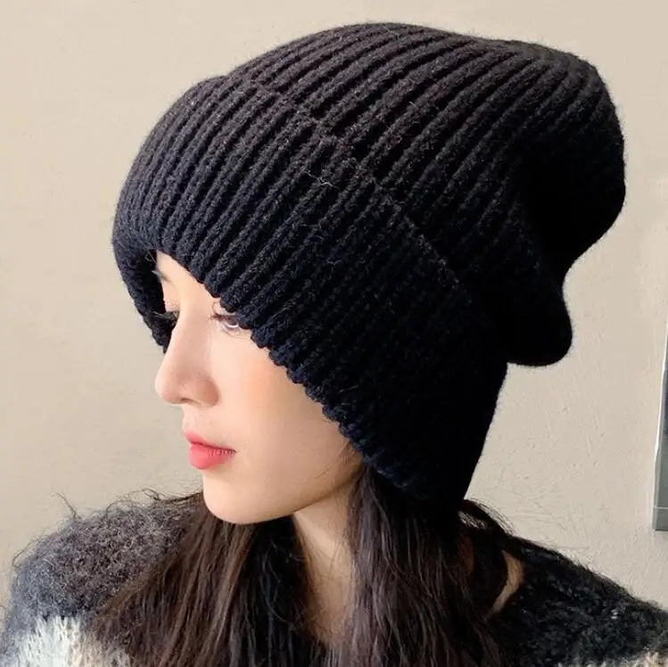 

2024 Unisex Autumn Winter Knitted Hat High Quality Fashion Warm Beanie Cap Men And Women Outdoors Warm Casual Hats C30