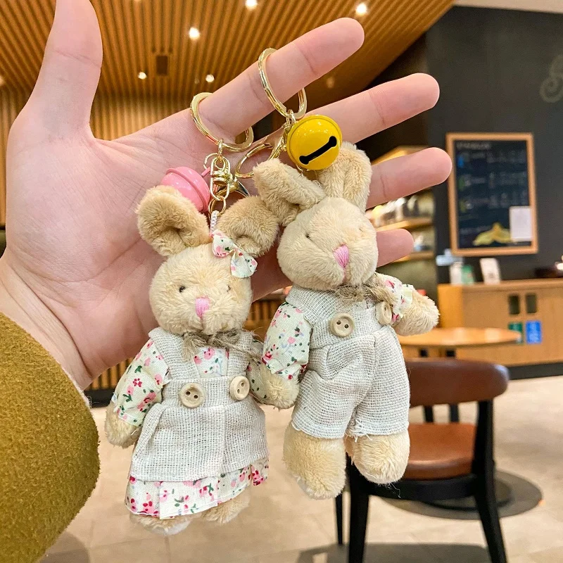 미니 테디 베어 인형 자동차 키체인, 봉제 인형 키체인, 작은 선물 키체인, 가방 펜던트, 테디 베어 키체인 선물