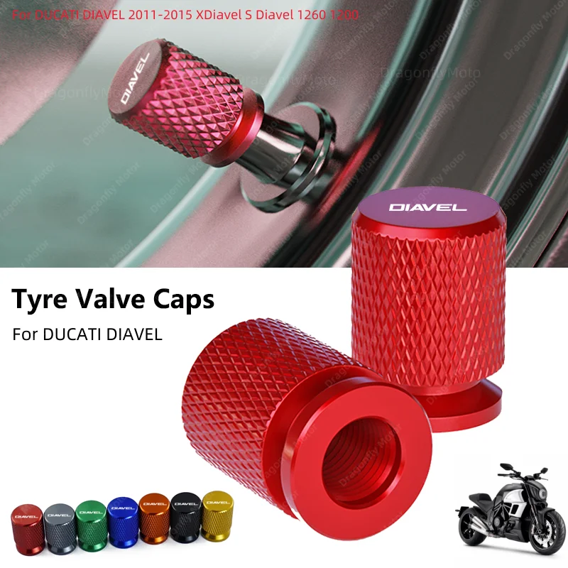 

DIAVEL Motorcycle Tire Valve Air Port Stem Cover Cap Plug CNC Accessories For DUCATI DIAVEL 2011-2015 XDiavel S Diavel 1260 1200