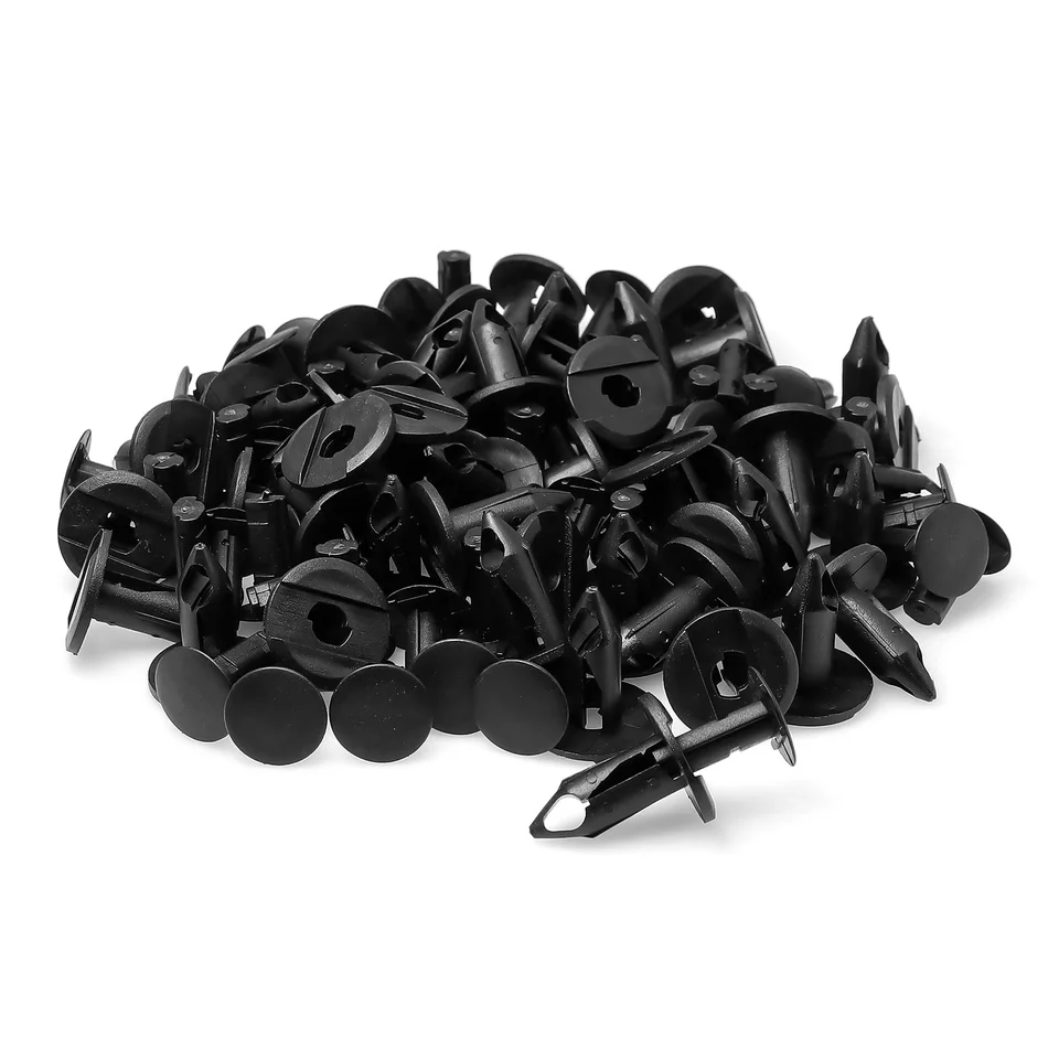 Clips De Fixation Voiture - Lot De 100, Plastique, Avec Joint Mousse, Pour Panneaux, Portes, Pare-chocs