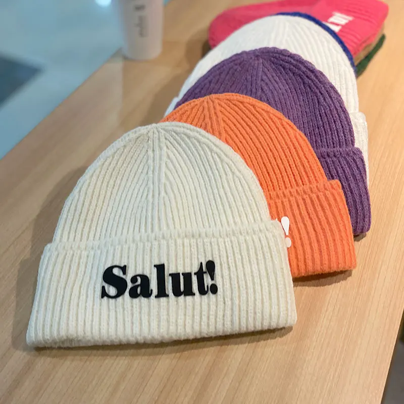 

Winter New Warm Knitting Hat Fashionable Hats Luxuy Men Women Wool Design Hat Casual Outdoor Beanie Cap Warm Pullover Cap