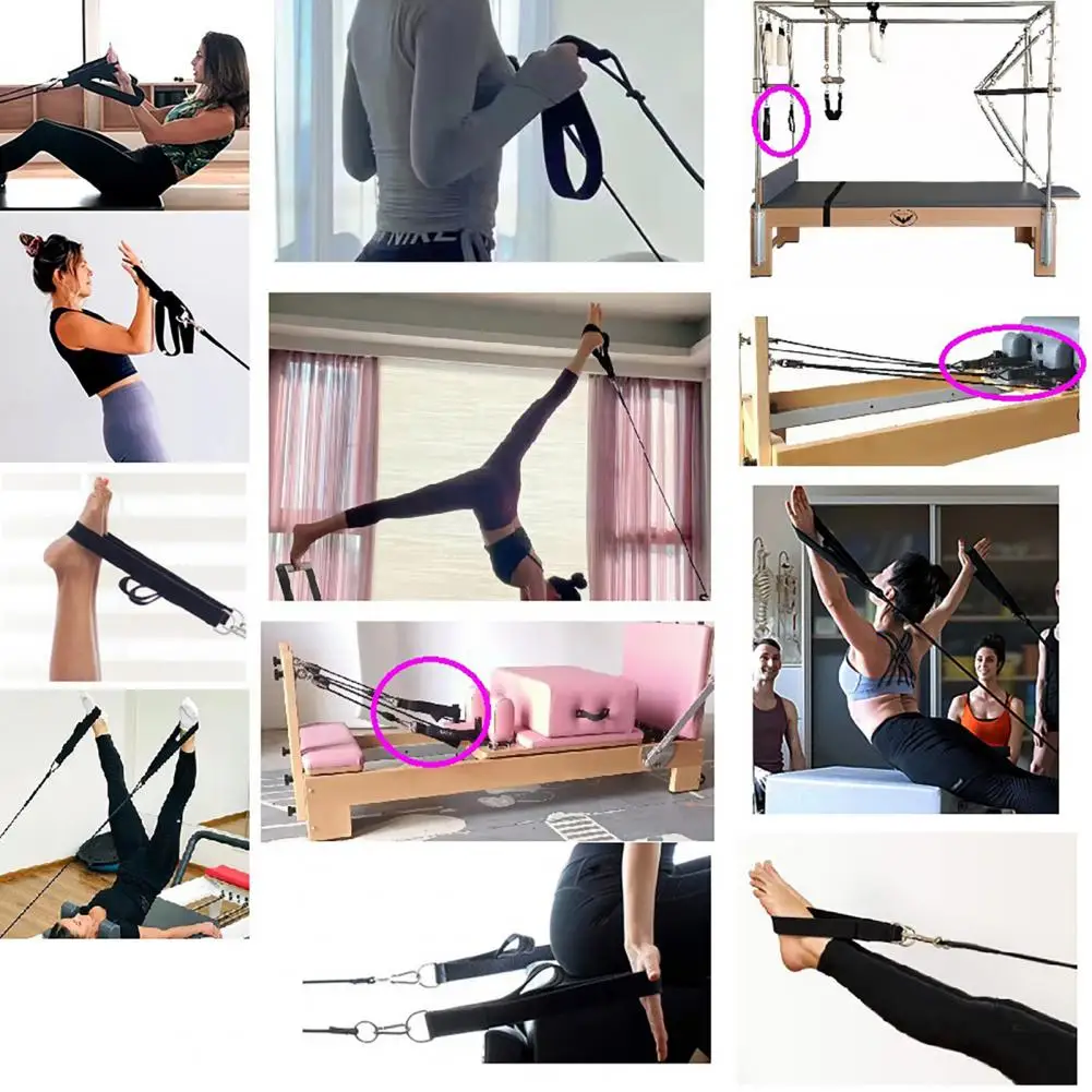 Yoga strap Pilates leg straps Lightweight yoga loop D-ring