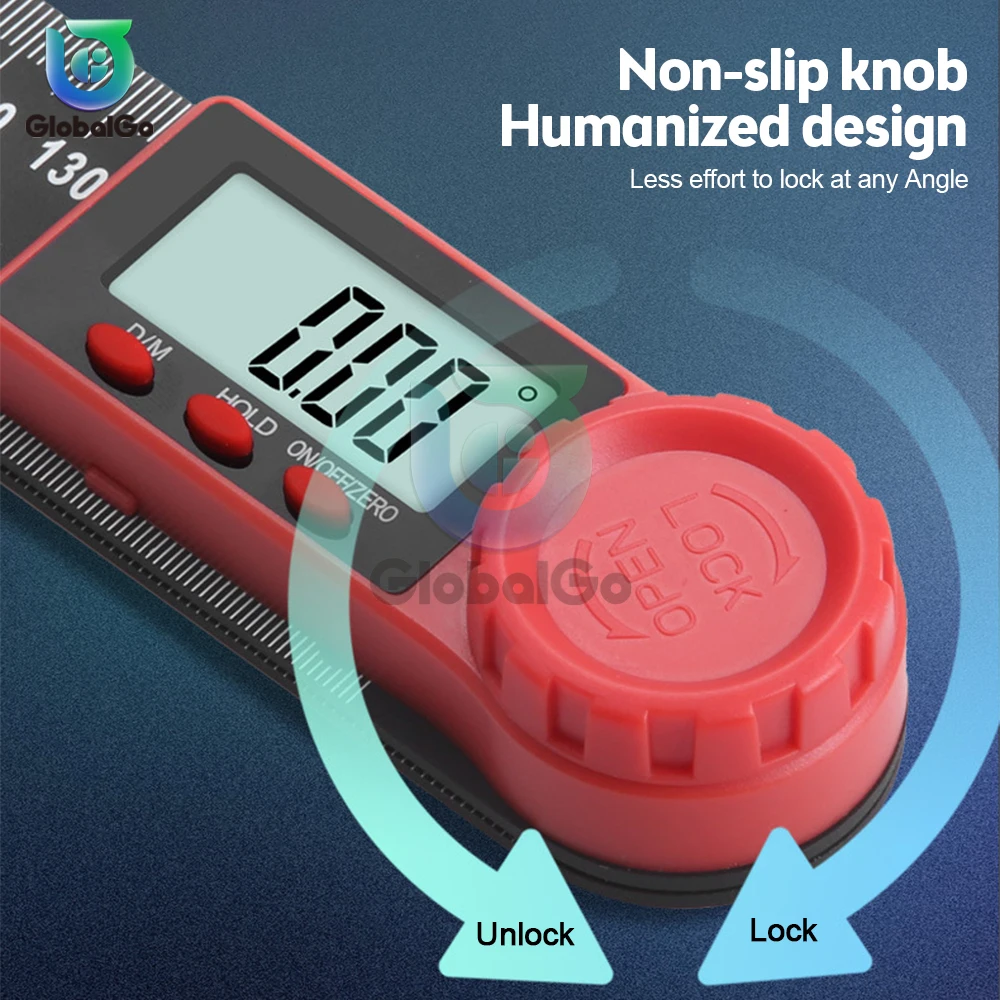 2-in-1 Digital Angle Meter Inclinometer Digital Angle Ruler Electronic Goniometer Protractor Angle Finder Wood Measuring Tool 5