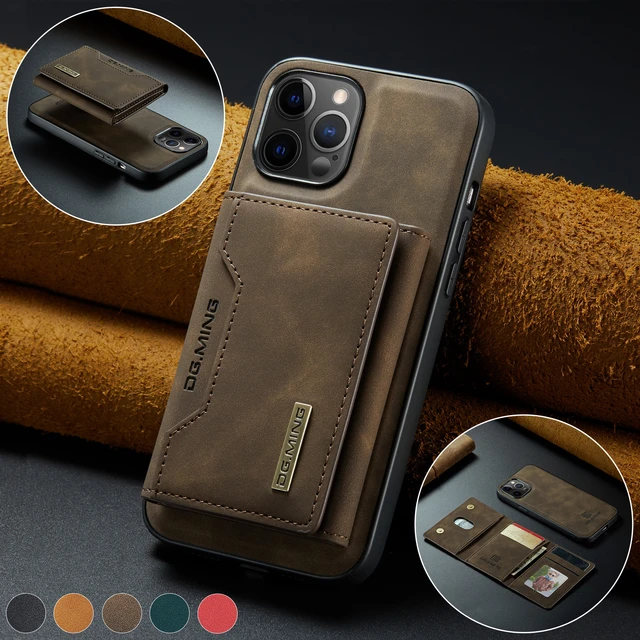 Leather Wallet Magnetic Detachable Phone Case - 2 1 Magnetic Leather Case  Iphone - Aliexpress