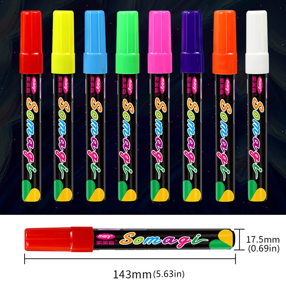 marker pens color marker pens pen marker 8Pcs LED writing board erasable marker highlighter fluorescent marker