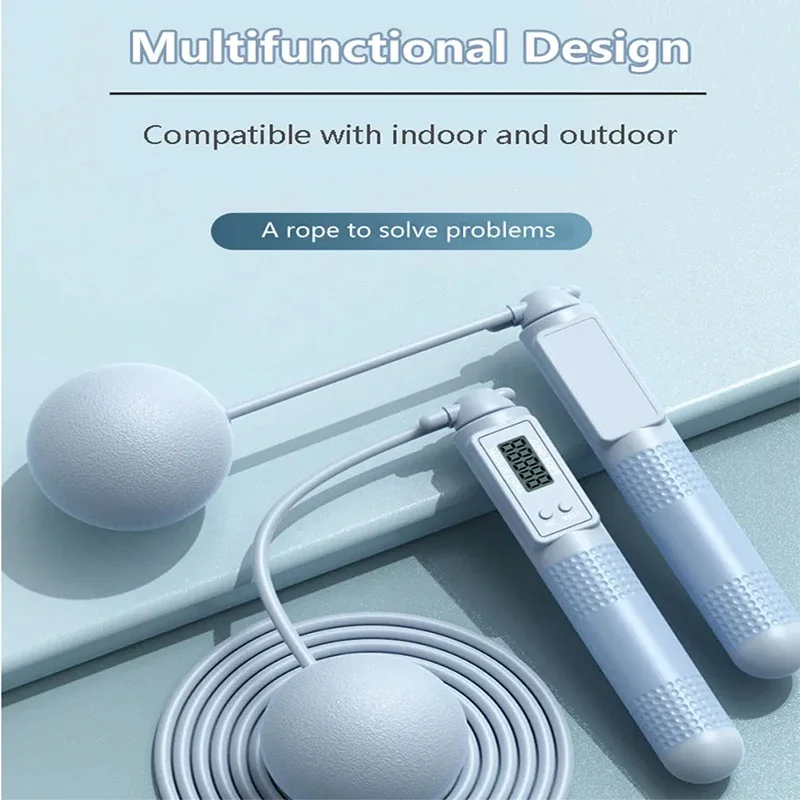 Electronic Counting Jump Rope Fitness Exercise Weight Reduction Large Ball Cordless Dual Purpose Jump Rope Exercise Skip