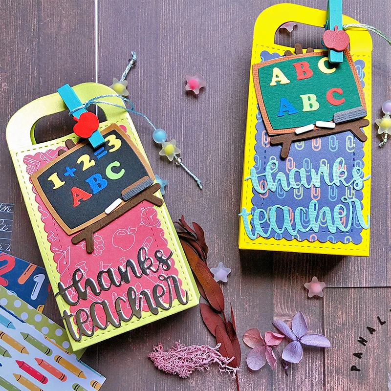 

Panalisacraft Teacher's Day Blackboard Cutting Dies Stencils DIY Scrapbooking Album Decorative Embossing DIY Paper Craft Cards