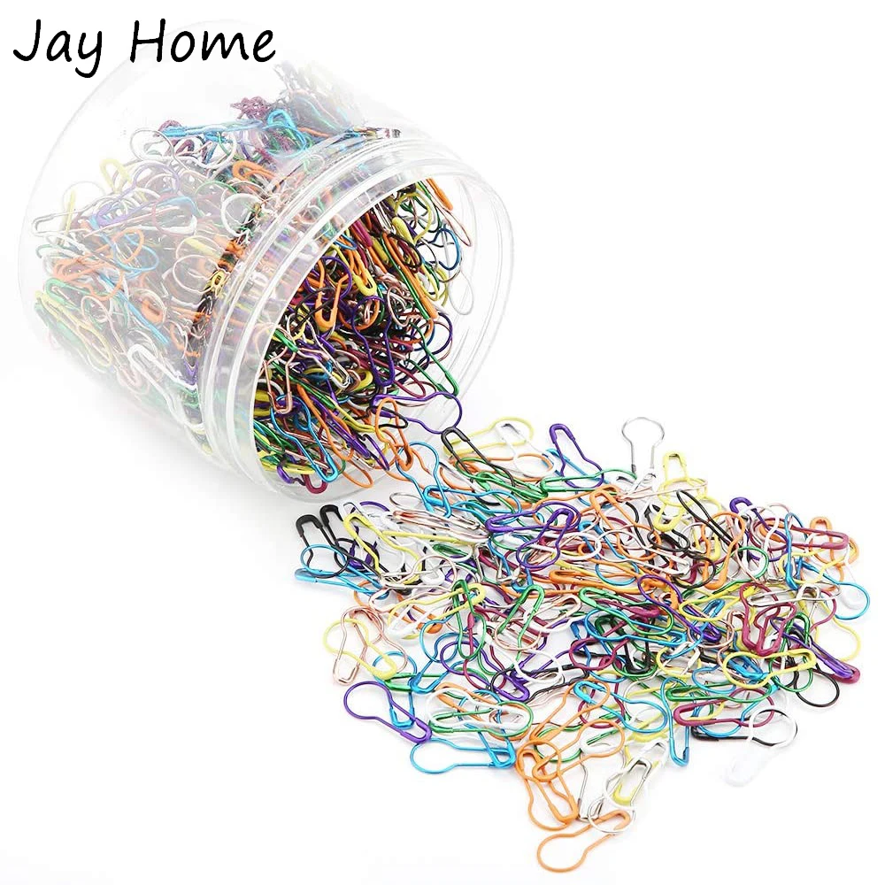 500PCS Metal Safety Pin Gourd Shape Safety Pins Clips Knitting Cross Stitch Pins for Knitting Stitch Markers DIY Sewing Craft