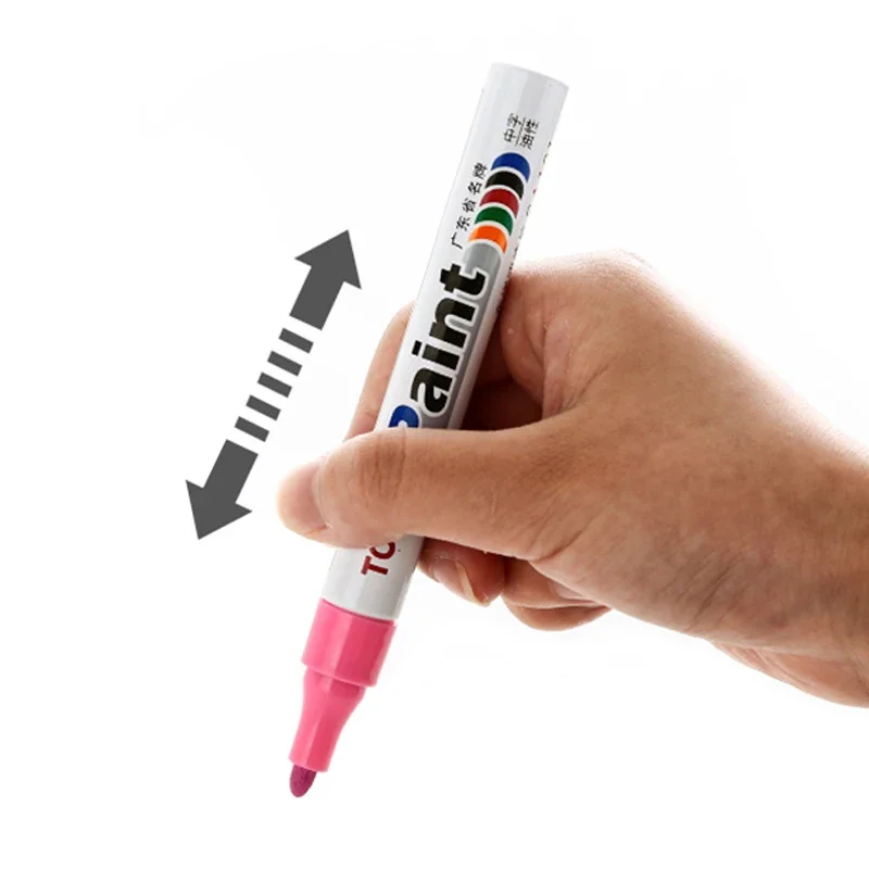 11 Pieces TOYO Color Marker Pen Waterproof Permanent Tire Tread Rubber Paint Metal Face Permanent Paint Marker Pen Art Supplies