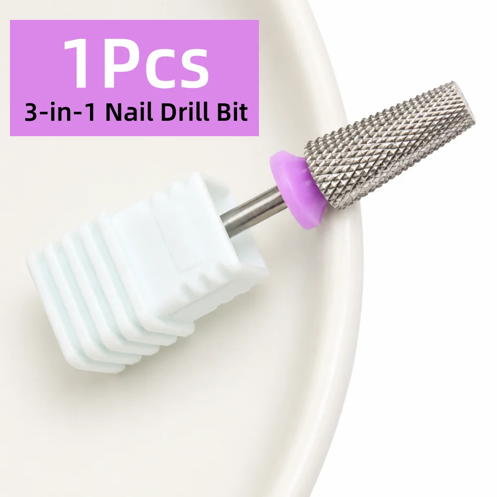 Versatile Nail Art Tool: Metal Cone Drill Bit for Gel and Acrylic Polish Removal