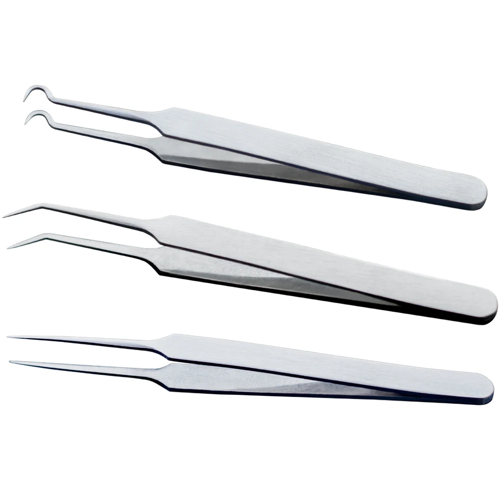Professional Tweezers 1PCS 3 Designs For Nail Art/Face Care/Eyelash Extension Blackhead Acne Blemish Pimple Remove Tools CH213 eyelash tweezers,nail art tweezers,acne extractor tweezers
