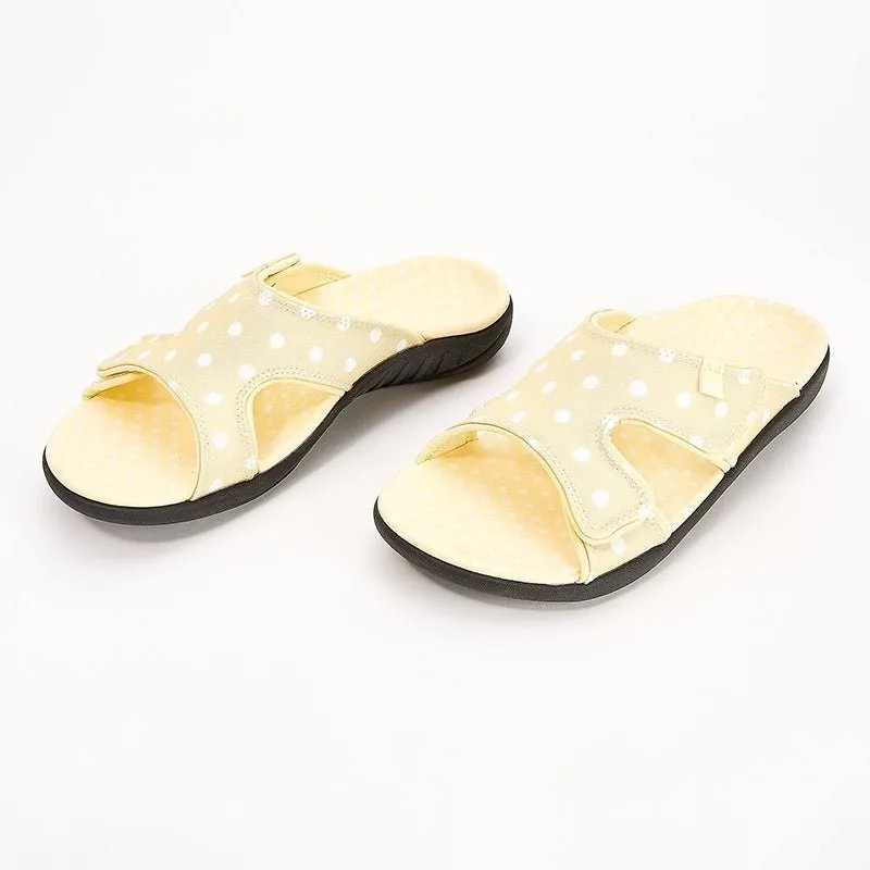 

2024Summer Women Slippers Fabric Soft Dots Shoes Women Comfort Open Toe Lightweight Slip On Female Plus Size Chaussure Femme