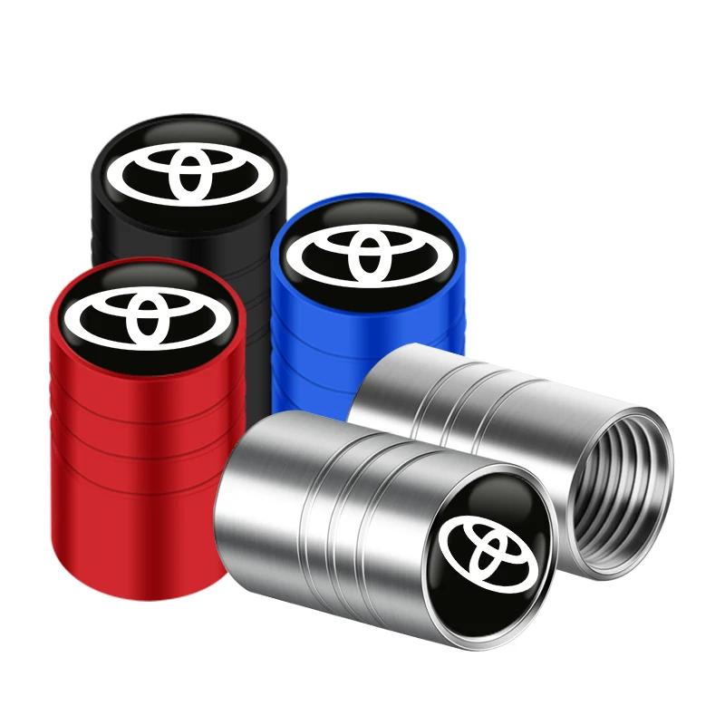 Toyota chr Corolla Camry rav4 Yaris hilux prius avensis auris Prado 용 4pcs 자동 엠블럼 캡 케이스