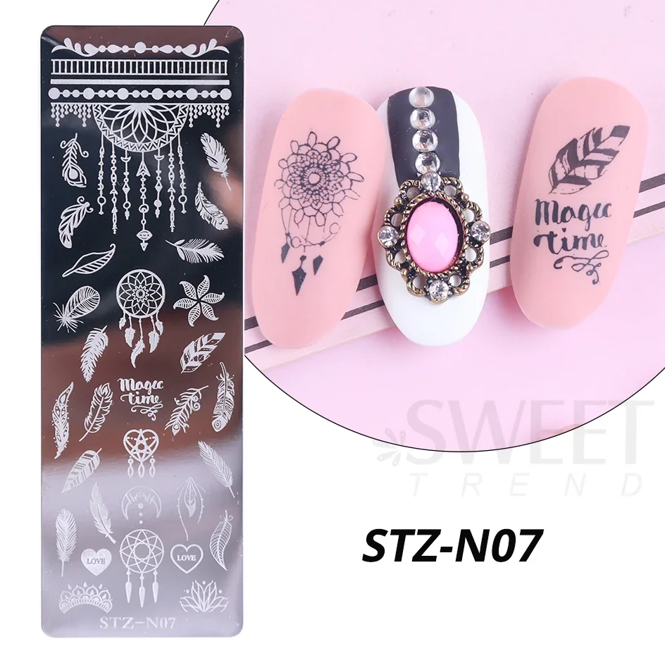Nail art Stamping Platte Schneeflocke Winter Weihnachten Rose Blätter Schmetterling Design Für Nagellack Druck Vorlage Werkzeuge Liefert – Detail 10