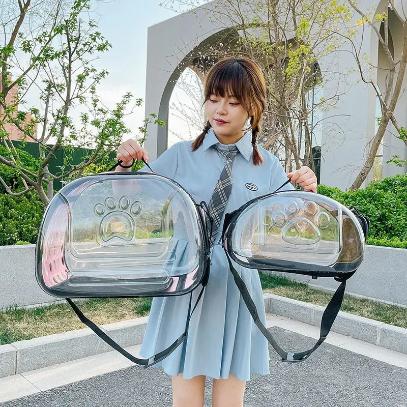 Cat Space Capsule Transparent Pet Carrier Bag pet carrier bag pet carrier backpack pet bag Breathable Small Dog Backpack Travel Cage Handbag for Kitten