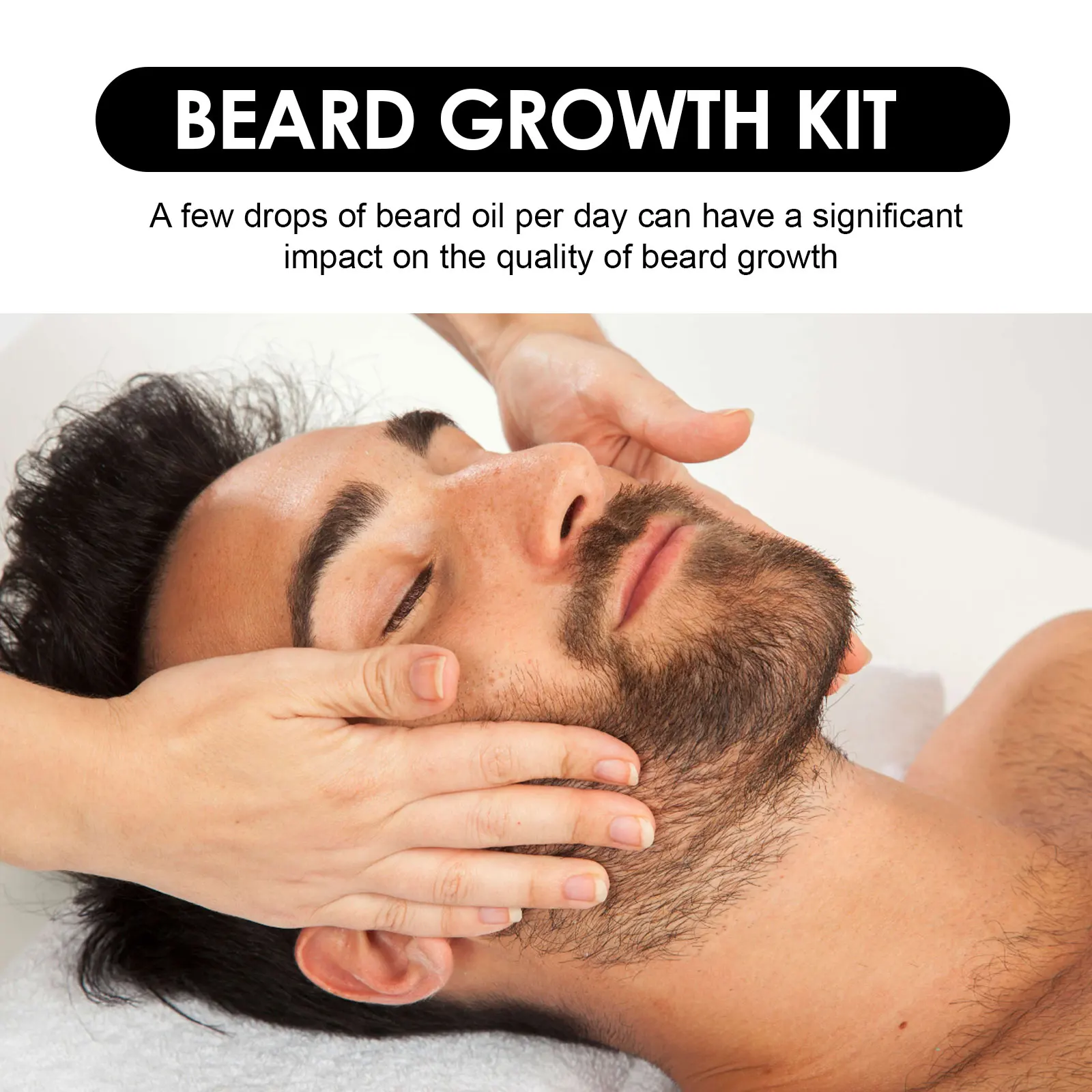 Kit Siero per la Crescita della Barba con Derma Roller 0.2mm, Attiva i Follicoli Piliferi, Ripara la Barba Danneggiata, Siero per Barba Più Folta e Spessa - immagine 5