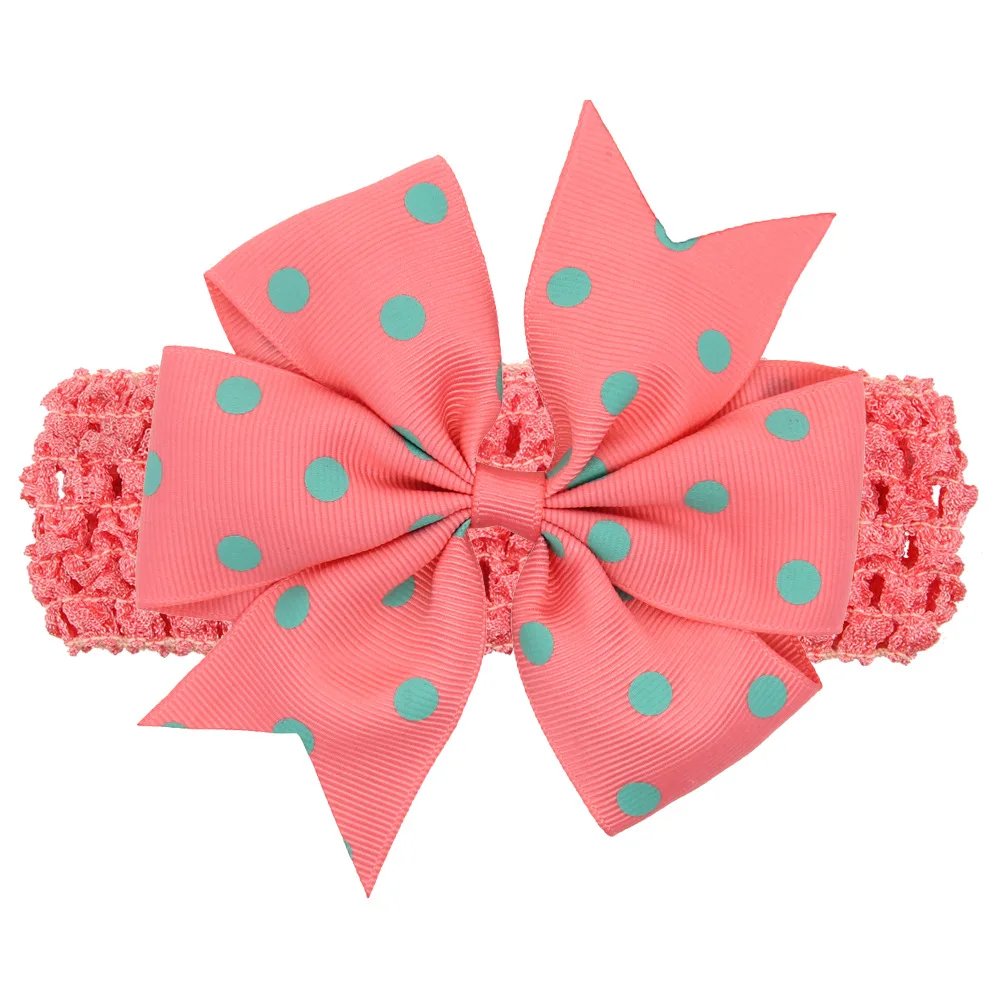baby girl headband Infant hair accessories band bows Headwear Dot Newborn Children Gift Toddlers Ribbon newborn cloth Bowknot hair accessories hair headband accessories baby headband set