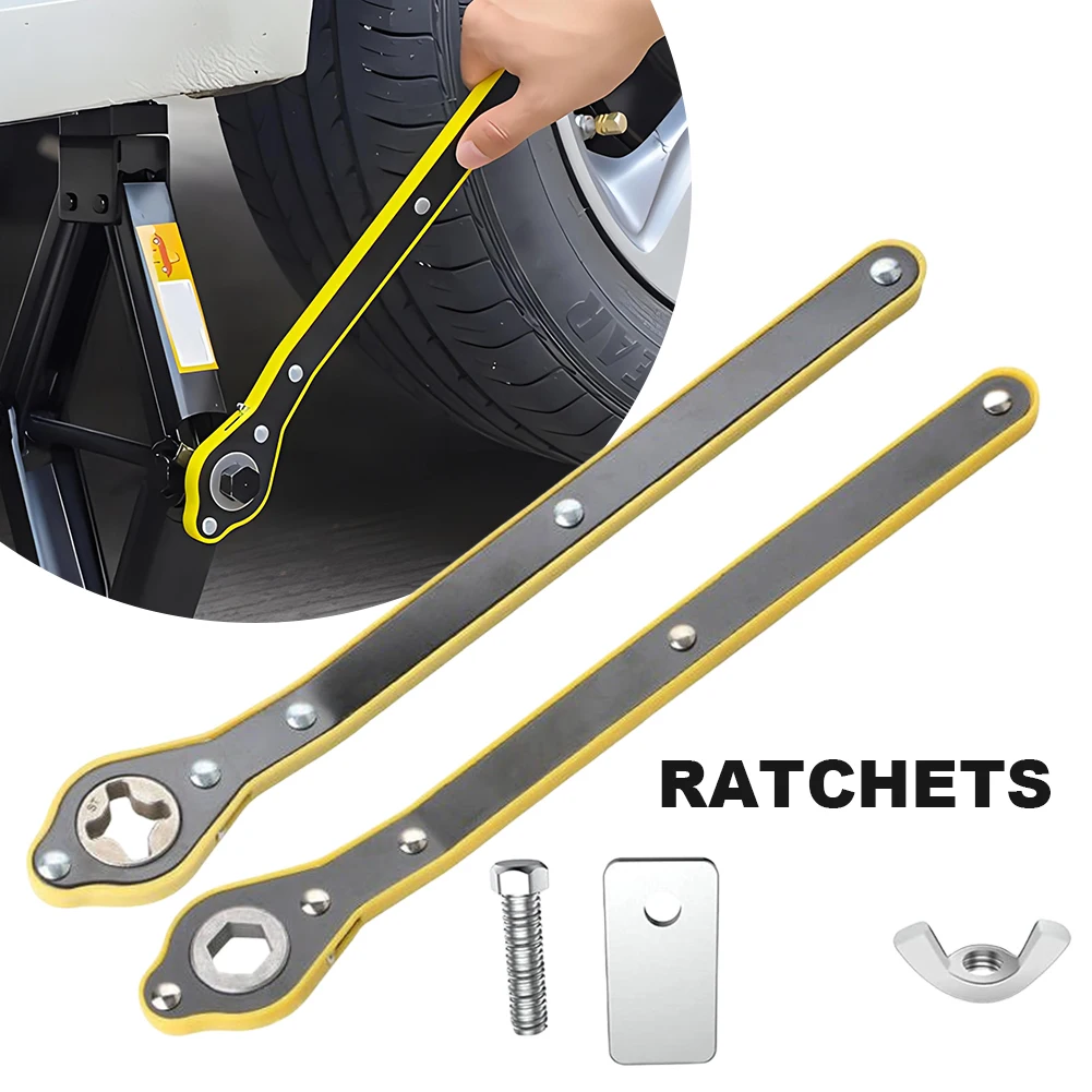 Car Labor-Saving Jack Ratchet Wrench Jack Garage Tire Wheel Lug Wrench Long Handle Lever Labor-saving Wrench Auto Repair Tools